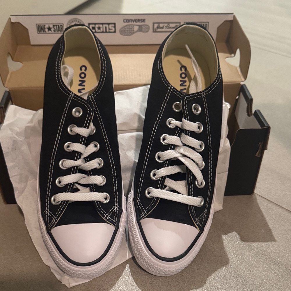 Converse Black & White Low Top Canvas Sneakers